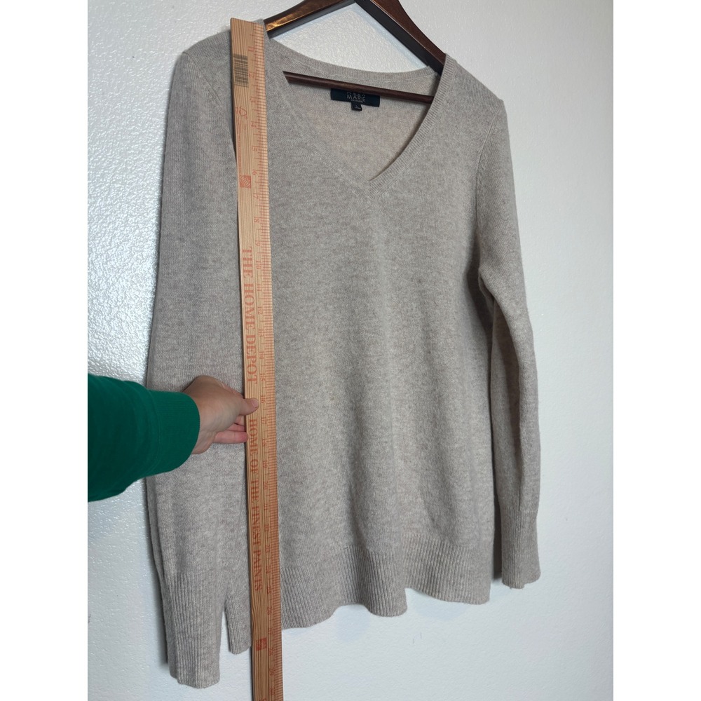 Alex Marie 100% Cashmere V-Neck Long Sleeve Knit Sweater Size Large - Picture 6 of 7